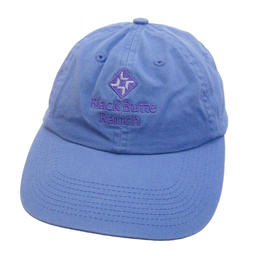 BLACK BUTTE Ranch Blue Baseball Cap Logo Hat Youth Adjustable Oregon 100% Cotton